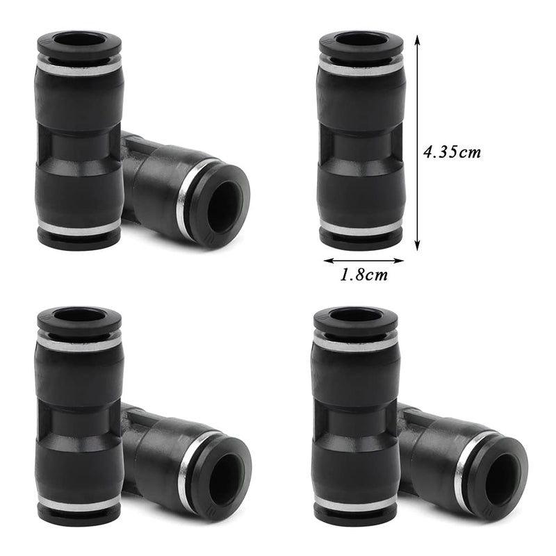 [Australia - AusPower] - FOCCTS 10Pcs Pneumatic Straight Tube,Quick Tube Fittings Union Straight Joint, Straight Push Connectors PU 10 Fitting for 3/8 OD Tube 