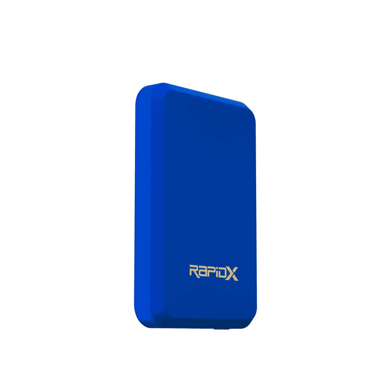 [Australia - AusPower] - RapidX Boosta Magnetic Wireless Charger, 5,000 mAh Power Bank for iPhone 13/13 Pro/13 Pro Max/13 Mini/12/12 Pro/12 Pro Max/12 Mini (Blue) Blue 