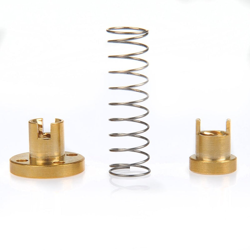 [Australia - AusPower] - YOTINO T8 Anti-Backlash Spring Loaded Nut Elimination Gap Nut for Diameter 8mm Acme Threaded Rod Lead Screws Brass Material【2PCS】 