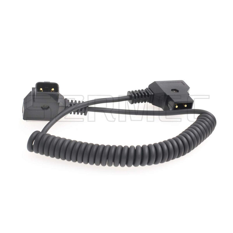[Australia - AusPower] - SZRMCC D-Tap Male to D-Tap Male Extension Adapter Coiled Cable for Anton-Bauer Battery to DSLR Rig Camera Photography Devices 