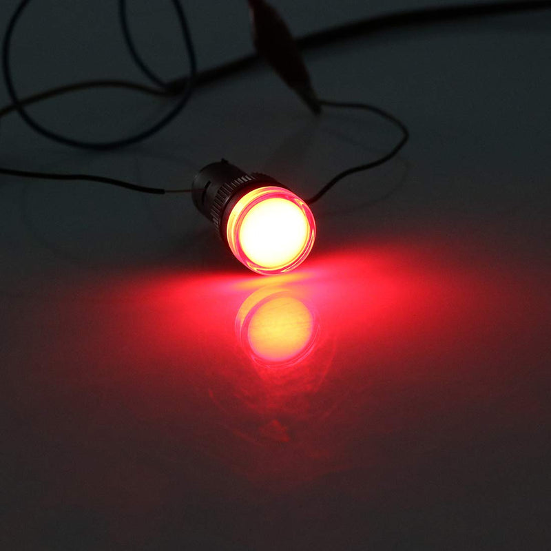 [Australia - AusPower] - uxcell 5Pcs Red Indicator Light AC/DC 24V, 16mm Panel Mount, for Electrical Control Panel, HVAC, DIY Projects 