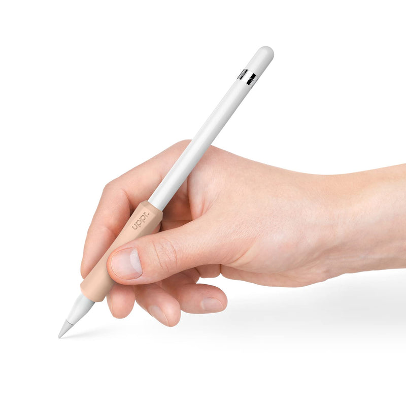 [Australia - AusPower] - UPPERCASE NimbleGrip Premium Silicone Ergonomic Grip Holder, Compatible with Apple Pencil and Apple Pencil 2 (1 Pack, Beige) 1 Pack 