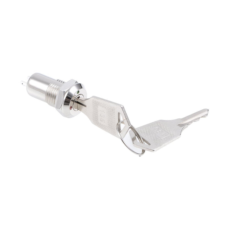 [Australia - AusPower] - uxcell 12mm 2 Positions on OFF Electric Keylock Push Button Switch 