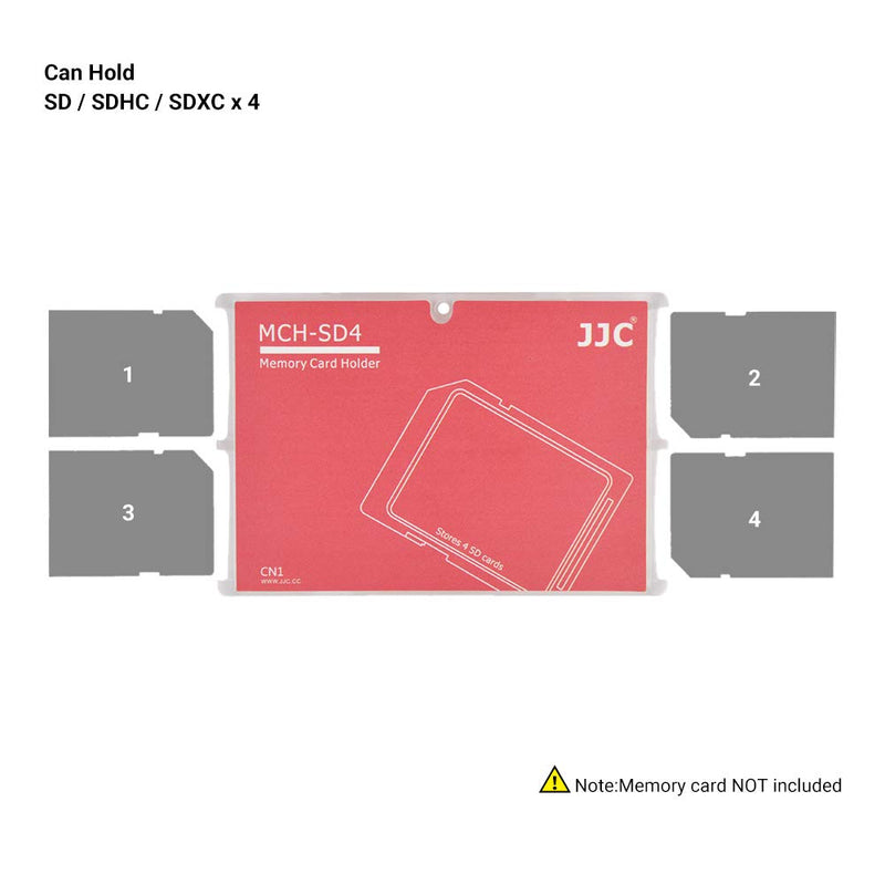 [Australia - AusPower] - 4 Slots SD Card Holder Case,Slim Credit Card Size Memory Card Storage for SD SDHC SDXC Cards 4 SD Card Slots 