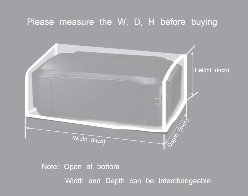 [Australia - AusPower] - Anti-Static Printers Dust Covers Jacket Universal Copiers Case Protector Compatible for Canon PIXMA TR4520 MG7750 MG6100 MG2550S / HP Envy 5530/7640 Epson Workforce - Silver 18.9''W x 15.7''D x 9.4''H 
