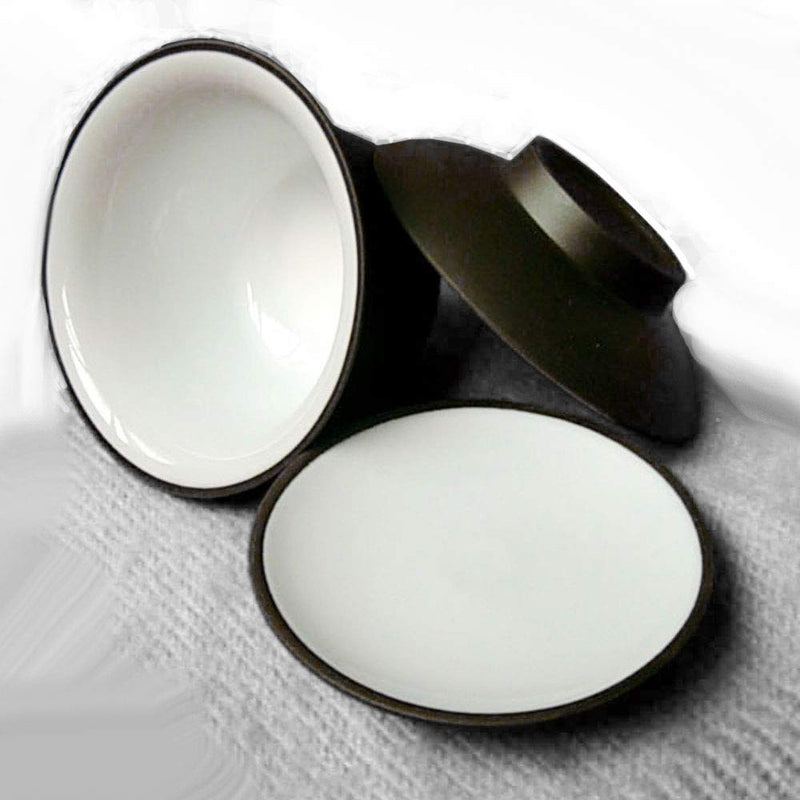 [Australia - AusPower] - Yixing Teacup Chinese Kungfu Tea Bowl Classic Gaiwan Cup Black 