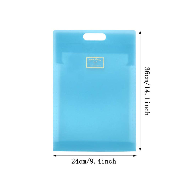 [Australia - AusPower] - GUKBIAY Expanding File Folder Vertical Accordion Document Organizer 2 Pack Letter Size A4 Plastic File Folders with 6 Pockets (Blue) 