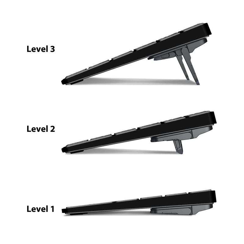 [Australia - AusPower] - Computer Keyboard Stand - Nillkin Flip Solid Keyboard Stand Computer Keyboard Laptop Stand Riser with 3 Adjustable Angles, Fits Most Keyboards (Black) Black 