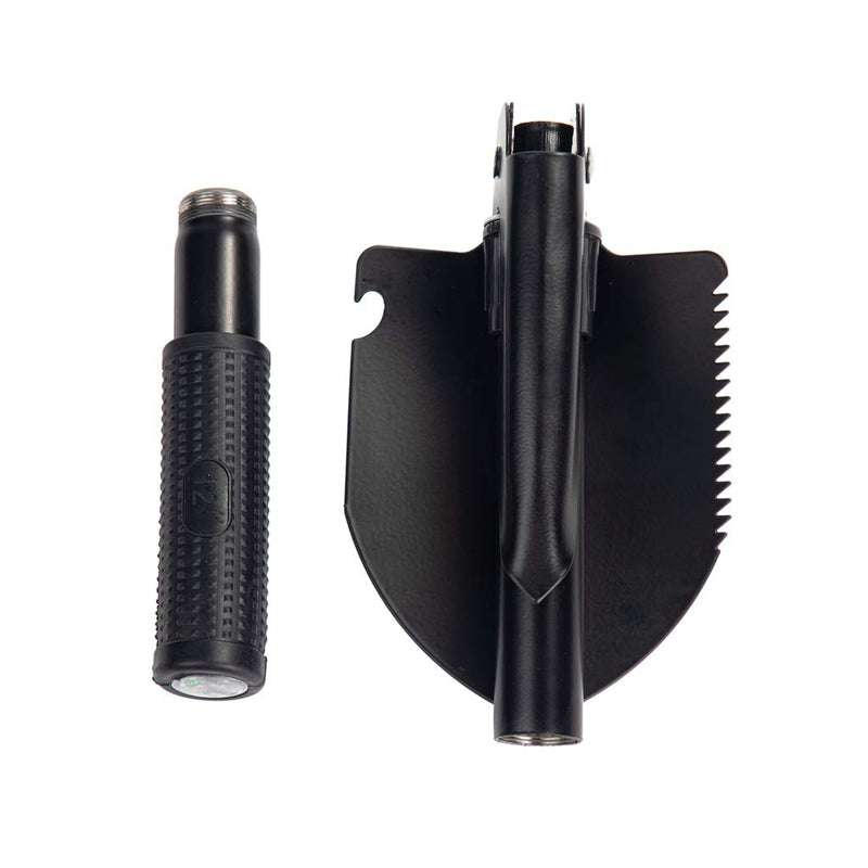 [Australia - AusPower] - Jipemtra Gardening Folding Shovel Military Camping Shovel Survival Gear Entrenching Tool with Carrying Pouch Metal Handle for Camping Trekking Gardening Fishing Backpacking Snow Black 