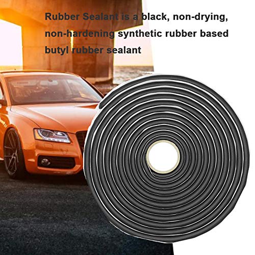 [Australia - AusPower] - Poweka Butyl Sealant Tape,13FT Sealants Butyl Rubber Tape for RV Car Auto Headlamps Window Door Windshield,4M Black Butyl Rope 