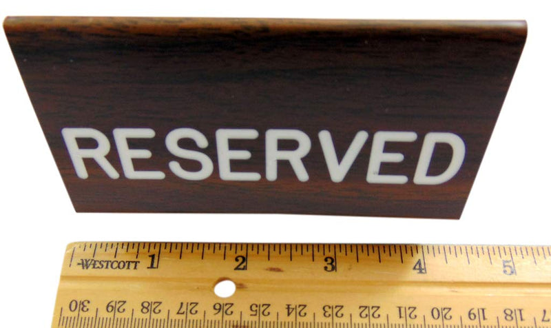 [Australia - AusPower] - Reserved Sign for Church Pews Multipack with Two Sided Script and Easy Clamp On Attachment, Set of 4 