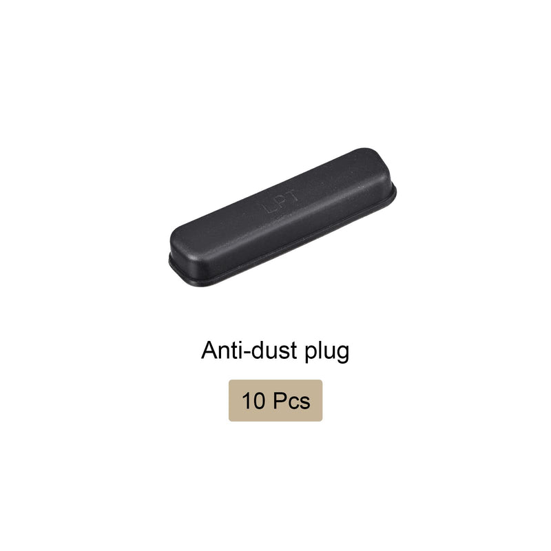 [Australia - AusPower] - Rebower DB25 Anti Dust Plug Port Dust Silicone Covers Caps Stoppers, [for Computer PC Laptop] - Black/10pcs 