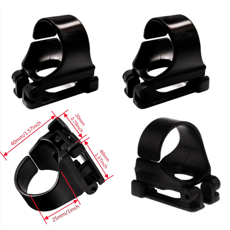[Australia - AusPower] - 8 Pack Scuba Dive Universal Plastic Clip Snorkel Keeper Tube Holder, Scuba Diving Dive Snorkeling Silicone Snorkel Mask Strap Keeper Holder Clip Retainer Attachment Gear Spare Part Accessories 