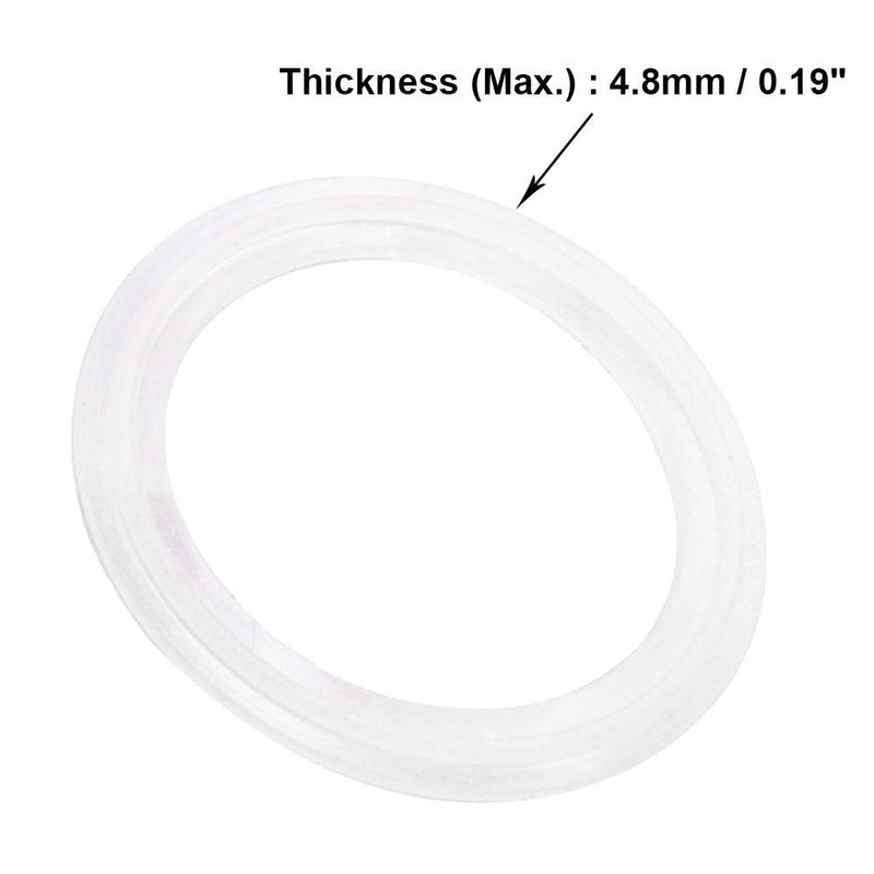 [Australia - AusPower] - DERNORD Silicone Gasket Tri-clover (Tri-clamp) O-Ring - 2 Inch (Pack of 10) Pack of 10 