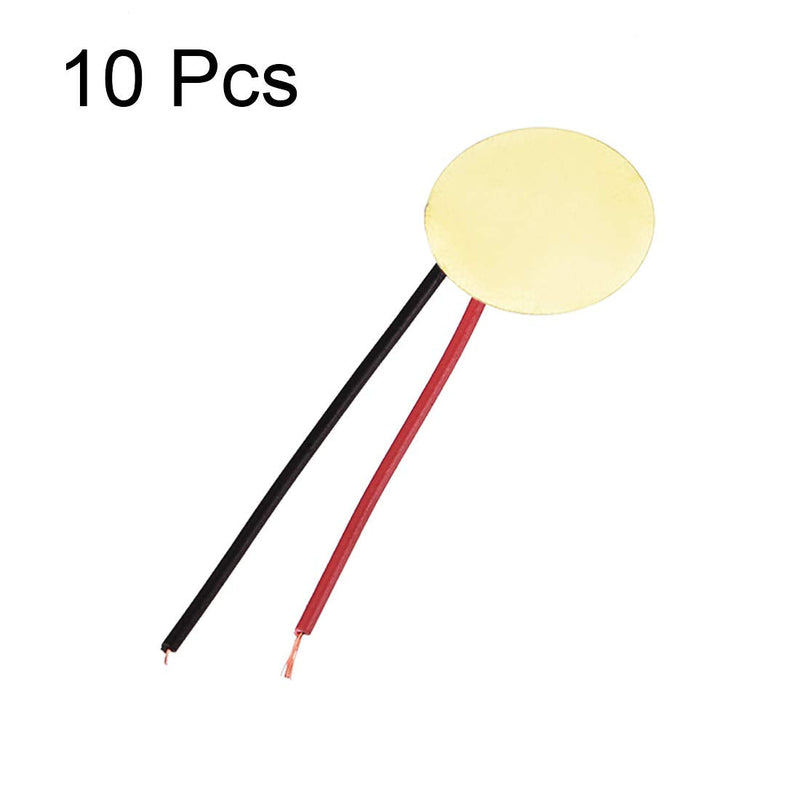 [Australia - AusPower] - uxcell 10 Pcs Piezo Discs 15mm Acoustic Pickup Transducer Microphone Trigger Element Drum Guitar 