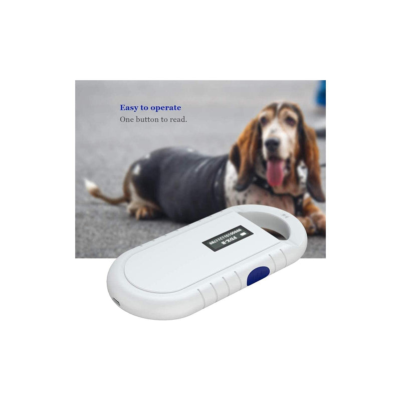 [Australia - AusPower] - Liyeehao Handheld Pet Microchip Scanner, Rechargeable Animal Chip Reader Microchip Reader for Animal Tracking, Universal RFID Reader Pet ID Microchip Scanner for ISO 11784/11785, FDX-B and ID64 RFID 