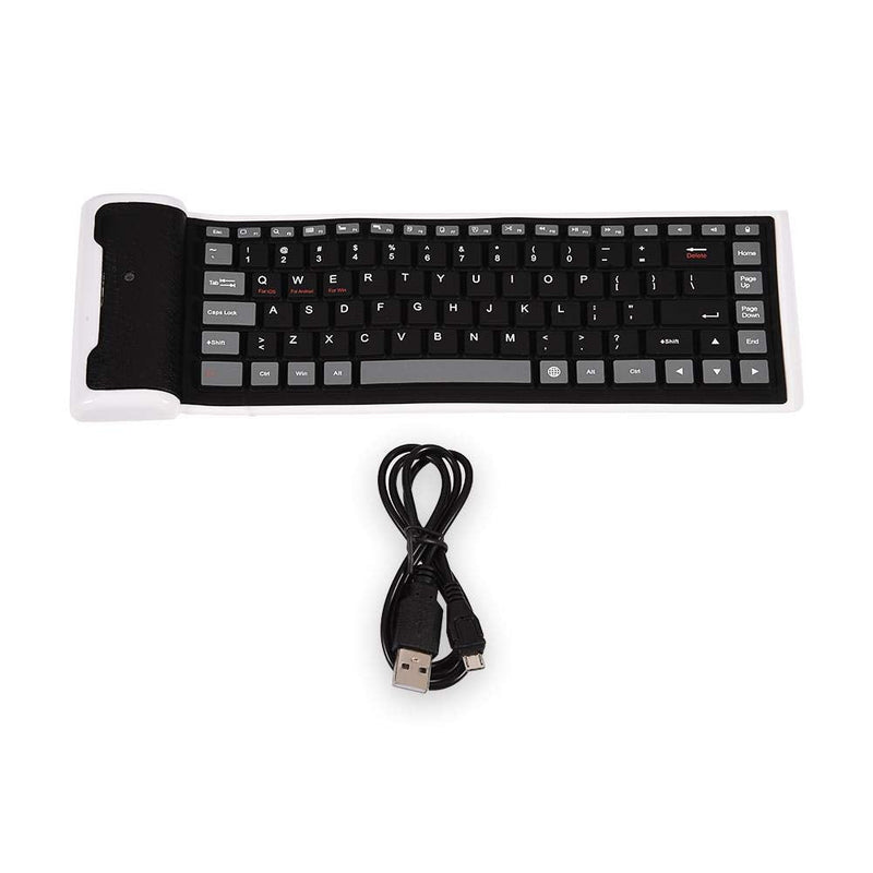 [Australia - AusPower] - EBTOOLS Foldable Wireless Bluetooth Keyboard, Mini Portable Waterproof Keyboard Widely Compatible with Desktops, Laptops, Tablets, and Mobile Phones(Black) 