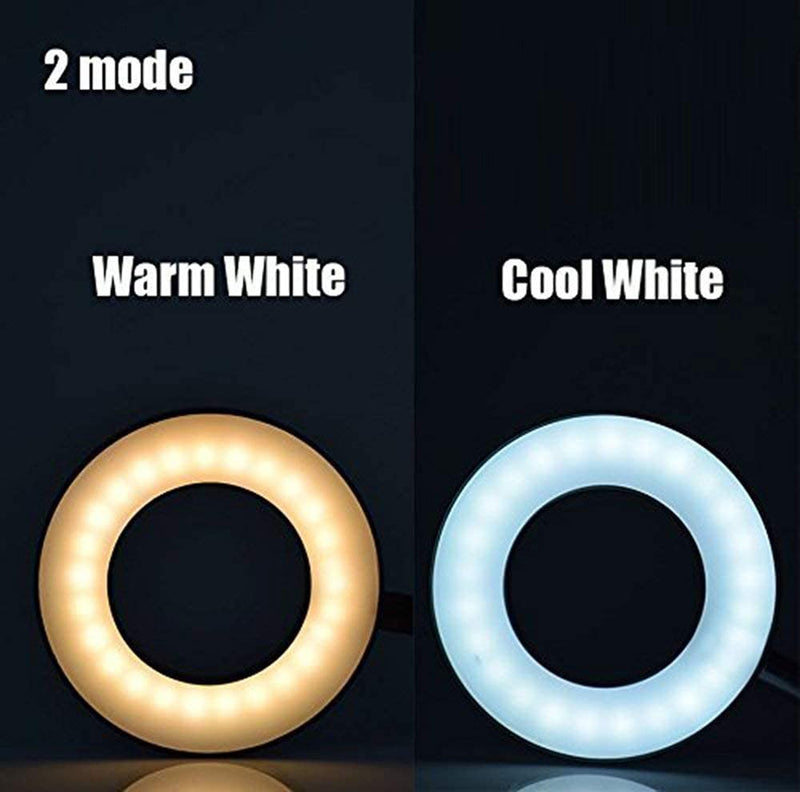 [Australia - AusPower] - W-LITE 6W LED USB Reading Light Clip Laptop Lamp for Book,Piano,Bed Headboard,Desk, Eye-Care 2 Light Color Switchable, Adapter Included, Black 