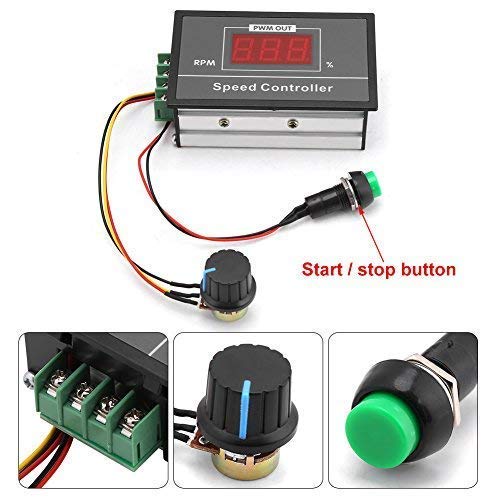 [Australia - AusPower] - Acogedor PWM DC Motor Speed Controller, DC 6-60V 12V 24V 36V 48V 30A PWM DC Motor Speed Controller with Start Stop Switch 