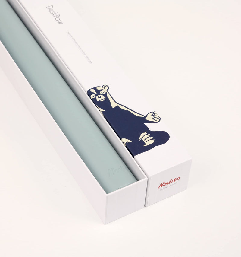 [Australia - AusPower] - DeskPaw Dual-Sided Leather Desk Pad,Blotter for Laptop Computer,Mouse Pad,Writing,Drawing,Arts and Craft Mat (Blue/Silver, 17"x35”) 17"x35” Blue/Silver 