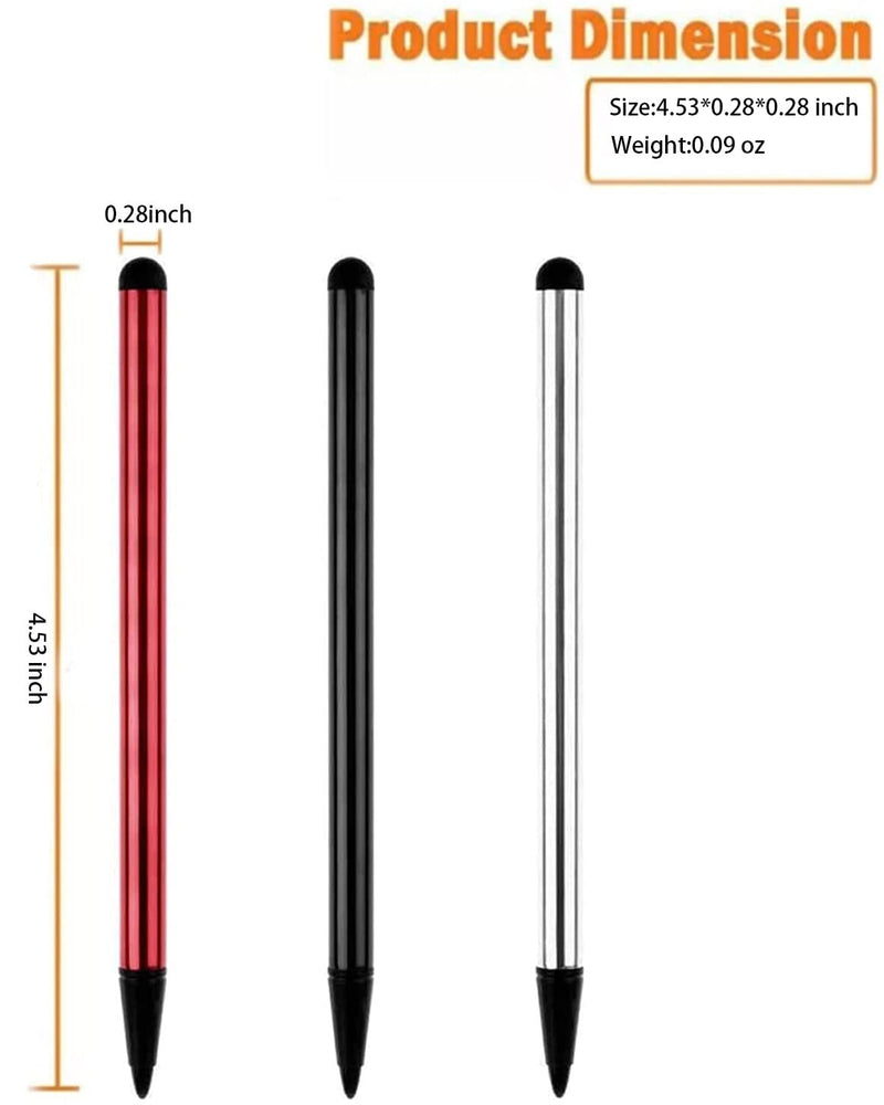 [Australia - AusPower] - Capacitive and Resistive Stylus Pen(3pcs) Universal High Sensitive & Precision Capacitive Disc Tip Touch Screen Pen Stylus, 2 in 1 Touch Screen Pen Fits for iPhone iPad Samsung Tablet Phone PC & Other 