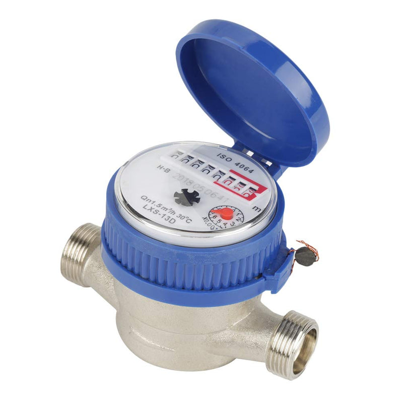 [Australia - AusPower] - 15mm 1/2 inch Cold Water Meter with Fittings for Garden & Home Usage, Water Meter for Indoor Plants Digital, Water Meter for Outdoor Plants 