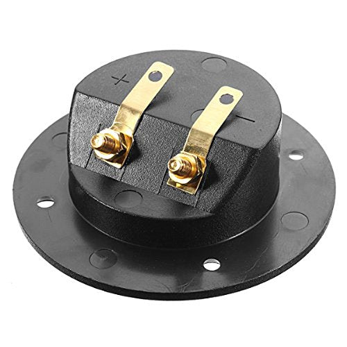 [Australia - AusPower] - Amosfun DIY 2-Way Speaker Box Terminal Binding Post Round Screw Cup Connector Subwoofer Plug (Black) 