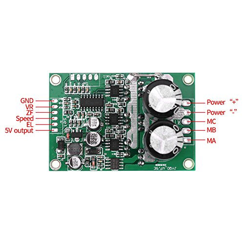 [Australia - AusPower] - DC 36-72V 15A 700W Brushless Motor Controller Reversible Hall Balanced Car DC Motor Driver Board PWM with Speed Regulation Function 