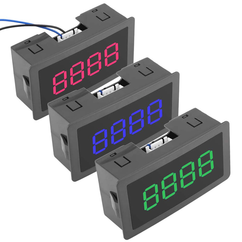[Australia - AusPower] - Digit Counter, DC 8-24V 4 Digit LED Digital Display 0-9999 Up/Down Plus/Minus Panel Counter Meter with Cable (Green) 