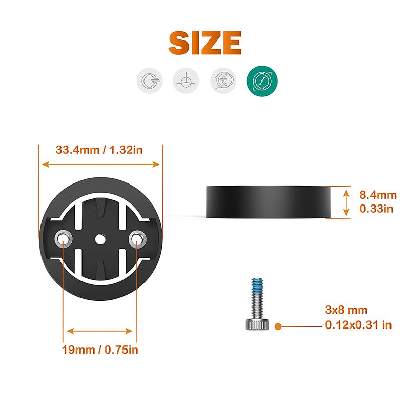 [Australia - AusPower] - TUSITA [2-Pack] Mount Adapter Insert Compatible with Garmin Out Front Bike Mounts - Bicycle GPS Computer Mounts Replacement Base- Cycling Combo Mount Road MTB Accessories 