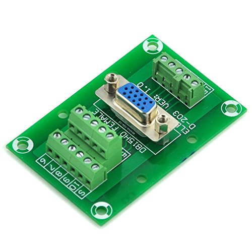 [Australia - AusPower] - Electronics-Salon D-SUB DB15HD Female Header Breakout Board, Terminal Block, Connector. 