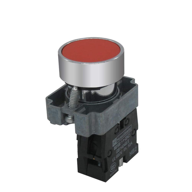 [Australia - AusPower] - mxuteuk 2pcs 22mm Momentary Push Button Switch SPST Red (1 NC) Green (1 NO) 660V 10A,1 Year Warranty HB2-BA-RG 