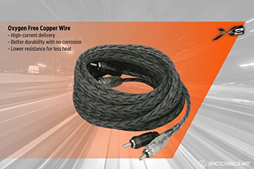 [Australia - AusPower] - SCOSCHE X2R12 12ft Twisted Pair Audio Cable 12ft Cable 