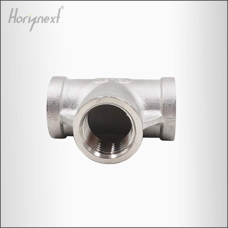 [Australia - AusPower] - Horiznext NPT1/2 female thread stainless steel pipe t fitting,3 way 3/4 inch I.D. thread tee metal cast coupler 
