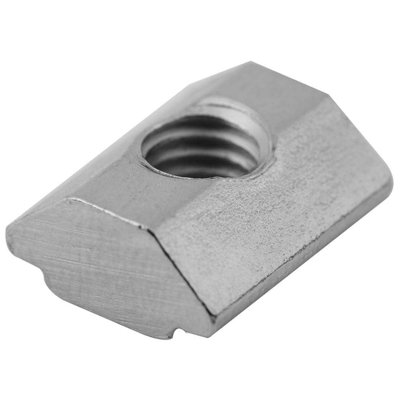 [Australia - AusPower] - 50pcs Nickel Coated T Slot Nut M4/ M5/M6/M8 Carbon Steel Silver Carbon Sliding Fastener for Aluminum Profile Accessories European Standard (EU20-M5) EU20-M5 