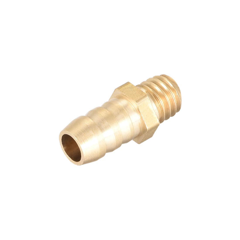 [Australia - AusPower] - uxcell Brass Fitting Connector Metric M6-1 Male to Barb Fit Hose ID 6mm 4pcs 