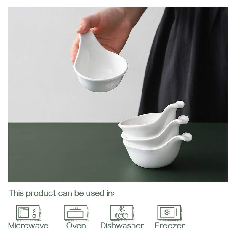 [Australia - AusPower] - DOWAN Soy Sauce Dish, Charcuterie Bowls, 3 Oz Dipping Bowls with Handles, Small Bowls for Side Dish, Dipping, Serving, Spice, Sauce, Ingredient, Mini Tiny Bowls 