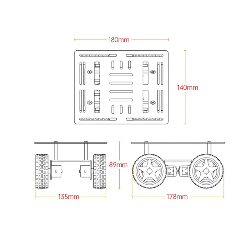 [Australia - AusPower] - LewanSoul 4WD Robot Kit with Aluminum Alloy Frame, TT Motor and 60mm Mecanum Wheels, Smart Robot Car,DIY Kit (Unassembled) Rubber wheel chassis car 