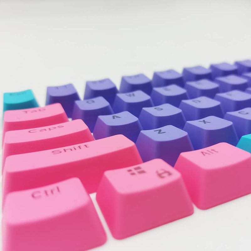 [Australia - AusPower] - WHYSP 61 PBT Keycaps for 60 Percent Keyboard, Backlit Keycap Set for Mechanical Gaming Keyboard OEM Profile Blue Keycaps with Key Puller for Cherry MX Switches GK61(Peach) Peach 
