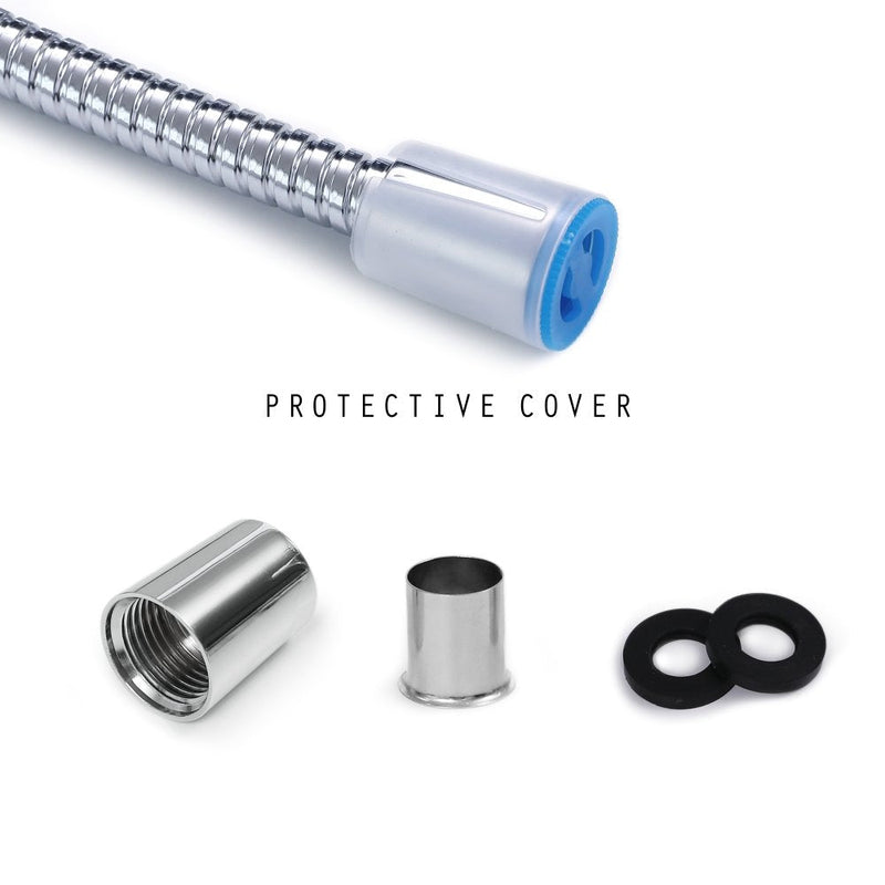 [Australia - AusPower] - 60-inch Shower Hose Replacement, 304 Stainless Steel Hand Held Shower Hose Chrome With Brass Fitting (60-inch, Chrome) 60 Inch 