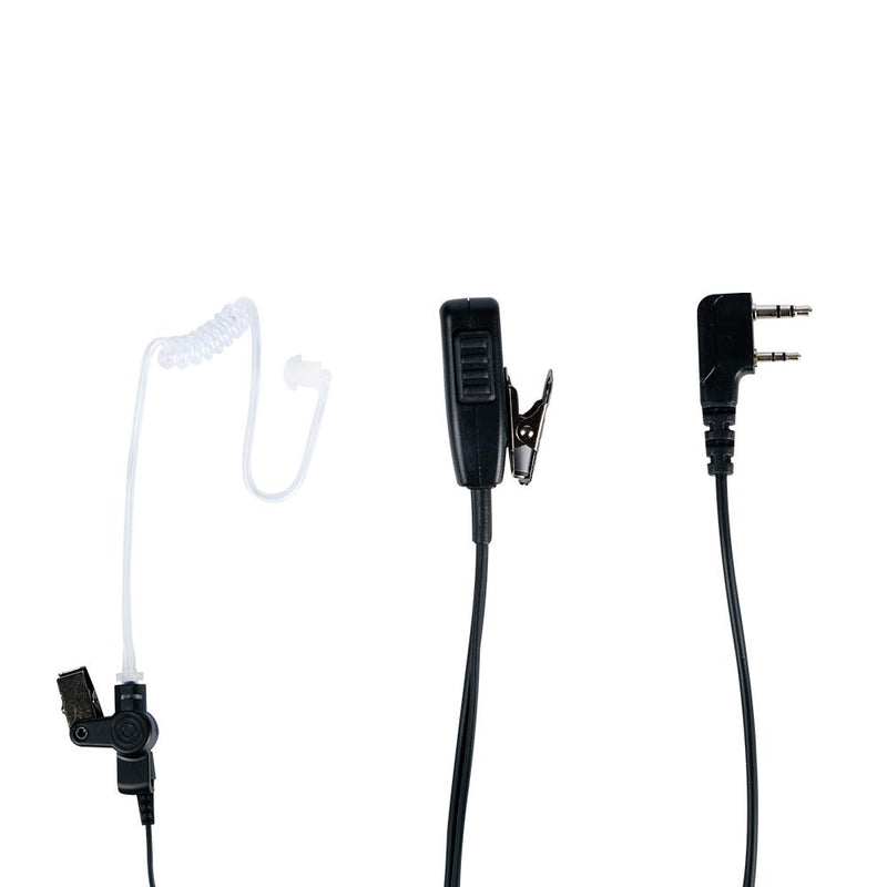 [Australia - AusPower] - Klykon 2 Pin Covert Acoustic Tube Earpiece Headset with PTT Mic for Baofeng BF888s UV-5R UV-82 BF-F8HP Kenwood TK-3300 Tk-3230 Two Way Radio Walkie Talkie 