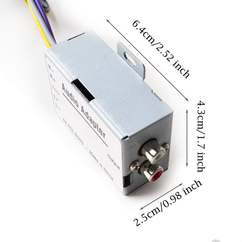 [Australia - AusPower] - Car Stereo Audio Speak Signal Hi-Low Converter for Auto Amp Subwoofer Amplifier CD Player High to Low Adapter 