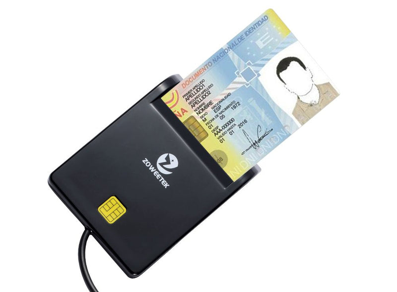 [Australia - AusPower] - ZOWEETEK CAC Card Reader Military, Smart Card Reader DOD Military USB Common Access CAC, Compatible with Windows, Mac OS and Linux 