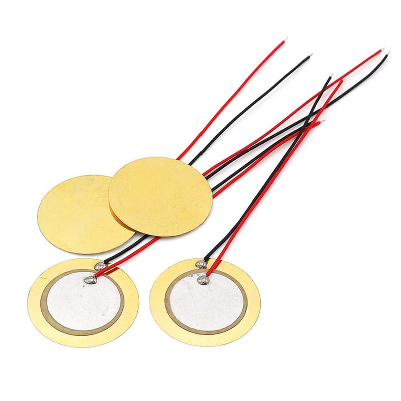 [Australia - AusPower] - 27mm Piezo Transducer with Soldered Wire (Pack of 20) 