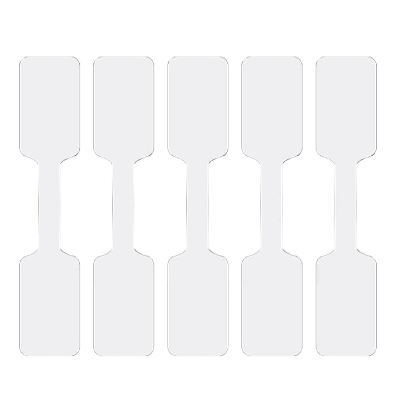 [Australia - AusPower] - 3000 pcs Jewelry Price Label Self Adhesive Short Dumbbell, Price Tag Labels Jewelry Display Cards Ring Rectangle Sticker Hangtags (White) White 