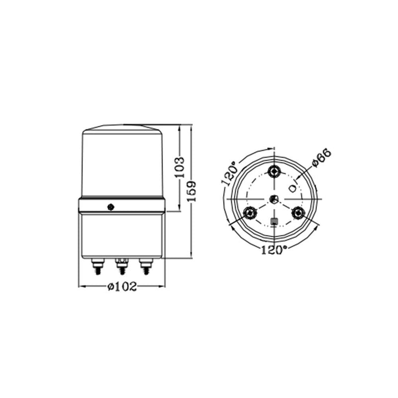 [Australia - AusPower] - LTE-5103J Led Strobe Light Siren Industrial Flashing Sound Alarm Light with Buzzer 90dB AC110V-120V 