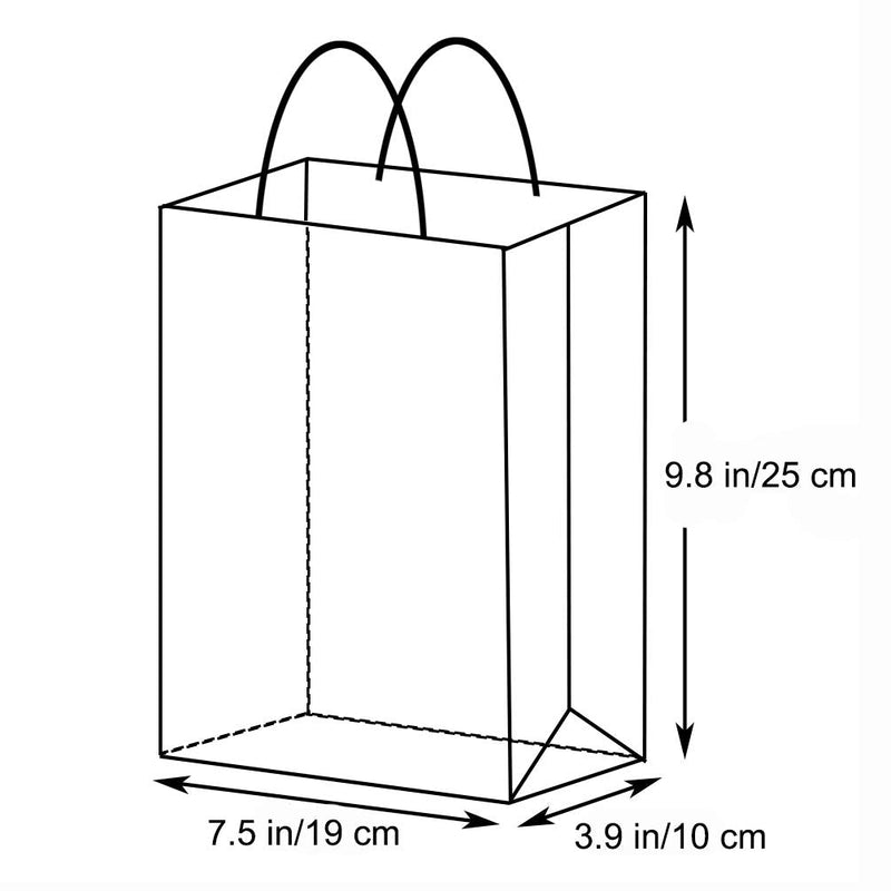 [Australia - AusPower] - AZOWA Gift Bags Large Kraft Paper Bags with Handles (9.8 x 7.5 x 3.9 in, Light Purple, 25 Pcs) Medium (Pack of 25) 
