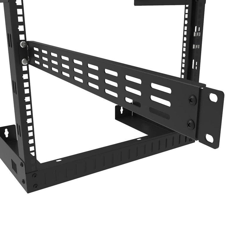 [Australia - AusPower] - Jingchengmei 1U Hinged Blank Panel - Slot Vented Server Rack Panel for 19-Inch Network Cabinet or Server Rack Enclosure Black (1UVBPHN, Black) 