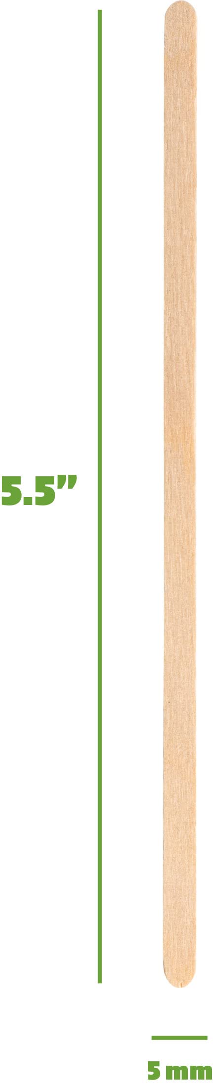 [Australia - AusPower] - [500 Count] 5.5 Inch Wooden Coffee Stirrers - Wood Stir Sticks 