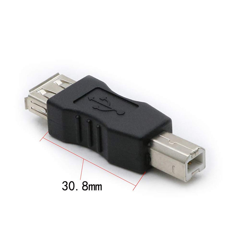 [Australia - AusPower] - 3 Pack USB 2.0 AF/BM Adapter Type A Female to USB B Print Male Adapter Connector Converter Plug 
